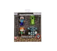 Jada Minecraft 2.5 Inch Die cast Figure 4pk including Steve, Alex, Creeper, Warden to collect or gift suitable for kids from 8 years and over, See all metal figures in the Store