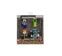 Jada Minecraft 2.5 Inch Die cast Figure 4pk including Steve, Alex, Creeper, Warden to collect or gift suitable for kids from 8 years and over, See all