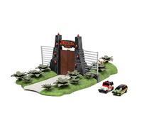 Jurassic Park - NANO Scale Entrance Diorama + 2 Cars - Jada Metal Diecast