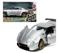 Jada Toys I Love The 2000’s 1:24 2009 Nissan GT-R (R35) Ben Sopra Die-Cast Car, Toys for Kids and Adults, Silver