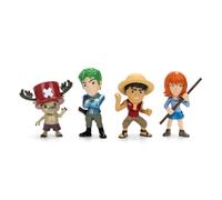 Jada ONE PIECE 2.5" 4-Pack Die-cast Figures, playset, gift pack. Display,collect and play toys for Kids and Adults
