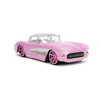 JADA Pink Slips 1:24 1957 Chevy Corvette Die-Cast Car w/Base, Toys for Kids and Adults