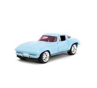 Jada Pink Slips 1:32 W2 1966 Chevy Corvette Die-Cast Car, Toys for Kids and Adults(Light Blue)