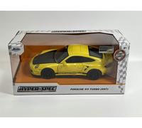 Jada Porsche Hyperspec 911 Turbo 997 2007 Yellow 1:24 Scale Jada 35493