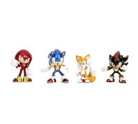 Jada SONIC THE HEDGEHOG 2.5" 4-Pack Wave 1 Die-cast Figures, playset, gift pack. Display,collect and play toys for Kids and Adults