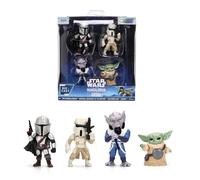 Jada STARWARS 2.5" 4-Pack Wave 2 Mandalorian Movie Die-cast Figures, playset, gift pack. Display,collect and play toys for Kids and Adults