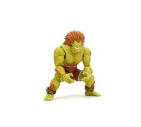 Jada Street Fighter II Blanka Deluxe Action Figure - 1:12 Scale, Highly Articulated, Interchangeable Hands & Head, Electric Thunder Accessory - 7" Tall, Video Game Collectible