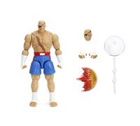 Jada Action Figure Sagat Street Fighter II 1:12 - Highly Articulated, Tiger Shot & Stand, 7.6"