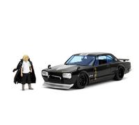 Jada Tokyo Revengers 1:24 1971 Nissan Skyline GT-R Die-Cast Car & 2.75" Mikey Figure, Toys for Kids and Adults