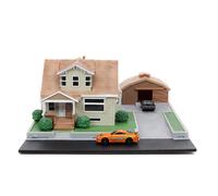 Jada -Toretto's Fast & Furious Garage House, Diorama Playset, Includes Two Nano