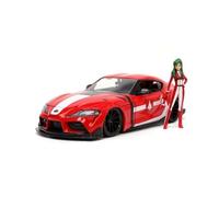 Robotech 1:24 2020 Toyota Supra Die-cast Car w/ 2.75" Miriya Sterling Figure, Toys for Kids and Adults