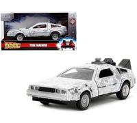JADA TOYS 1/32 Back to the Future Delorean Time Machine, Frosted Version Hollywood Rides