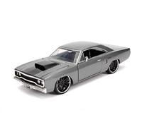 Jada Toys 253203054 Fast & Furious Dom's 1970 Plymouth Road Runner Car Tuning Model 1:24 Opening Doors Bonnet Boot wheel Grey