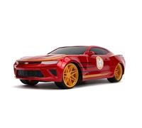 Jada Toys 253226000 Marvel RC Iron Man 2016 Chevy, Chevrolet Camaro SS, Remote Control Car, Turbo Function, 2 Channel Radio Remote Control, USB Charging Function, Includes Batteries, 1:16, Red