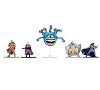Jada Toys 253253000 Dungeons & Dragons Nanofigs Set of 5 Nano Collectible Die-Cast, Minsc Human Ranger, Elf Bard, Orc, Deep Paladin, Beholder, Toy Figures, 4 cm, 12 Years and Up, Solid