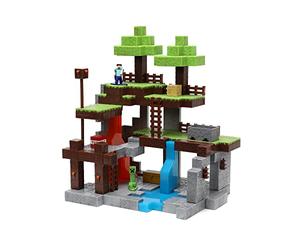 Jada TOYS 253265006 Minecraft Nano Scene Overland Including Two 4 cm Figures and Accessories, + 8 Years