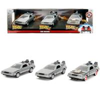 JADA Toys 33399 1/32 Back to the Future 1-2-3 Set Delorean Back To The Future