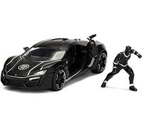 Jada Toys - 99723BK - Model LYKAN HYPERSPORT With Figure Black Panther 1/24 Die-Cast Marvel - Black