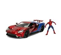 Jada Toys - 99725RB - Model FORD GT 2017 With Figure Spider Man 1/24 Die-Cast Marvel - Red / Blue