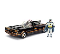 DC Comics - Batman 1966 TV Series Classic Batmobile Metals Die-cast Toy Car with Batman Die-cast Figure (Black/Orange) shop4world.com