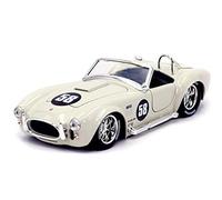 Jada Toys Bigtime Muscle 1:24 1965 Shelby Cobra 427 S/C Die-cast Car White, Toys for Kids and Adults