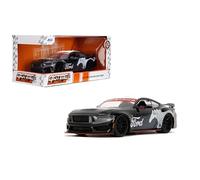 Jada Toys Bigtime Muscle 1:24 2024 Ford Mustang Dark Horse Die-Cast Car - Doors Open Bonnet Boot Rubber Tyres (Glossy Black)