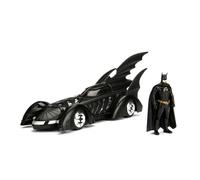 Jada Toys DC Comics Batman Forever Batmobile & Batman Figure 1:24 Die - Cast Vehicle with Figure Matte Black