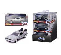 Jada Toys Delorean Back to the Future II Metallic 1:32 Scale Collectible Model with Hinged Doors Seagull Wing Type Official Movie Replica for Fans from 8 Years (9332185314R00)