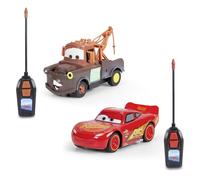 Jada Toys Dickie - RC Car Cars Lightning McQueen & Hook (Mater) Twin Pack, Remote Control Car with 1 Channel Remote Control, LMQ 27 MHz, Mater 40 MHz, 14 cm