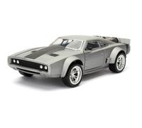 JADA Toys Fast & Furious 1:24 Dom's Ice Charger Die-cast Car Toys for Kids and Adults Silver (98291)