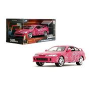 Jada Toys Fast & Furious 1:24 Honda Integra (Suki's Pink Design) - Die Cast Model Car, Detailed Exterior, Authentic Movie Replica, Collectible Toy - Ages 8+ - Pink
