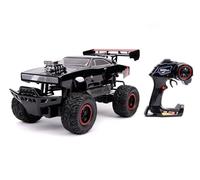 Jada Toys Fast & Furious RC Car, 1970 Dodge, 4x4 Four Wheel Drive, Remote Controlled Car, Turbo Function, 2 Channel Radio Remote Control, USB Charging Function, Includes Batteries, 1:12, Black