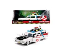 Jada Toys Ghostbusters ECTO-1 Metallic 1:24 Scale, Collectible Model with Hinged Doors, Hood and Trunk, Detailed Interior and Realistic Finishes for Fans from 8 Years (9399731314R01)