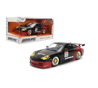Jada Toys Hyper-Spec 1:24 Porsche 911 GT3 RS(996) Die Cast Car - Opening Doors, Bonnet, Trunk, Rubber Tyres (Advan)