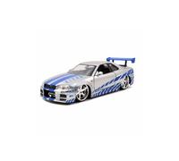 Jada Fast & Furious 2002 Nissan Skyline 1:24 Car Silver Kids