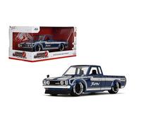 Jada Toys JDM Tuners 1:24 Scale Die-Cast 1972 Datsun 620 Pickup - Opening Doors, Detailed Interior, Rubber Tires, Collectible for Ages 8+(Gloss Blue)