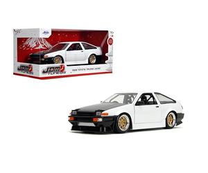 Jada Toys JDM Tuners 1:24 Scale Diecast 1986 (AE86) Toyota Trueno Opening Doors Detailed Interior Rubber Tyres Collectible for Ages 8+ - White