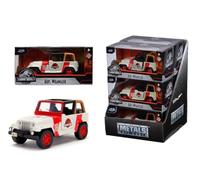 Jada Toys Jurassic Park Jeep Wrangler Metallic, 1:32 Scale Collectible Model with Flip Doors and Free Wheel, Official Movie Replica, for Fans from 8 Years Old (9332129314R00)