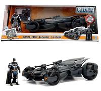 Jada Toys Justice League 253215000 Batmobile, Highly Detailed 1:24 Model Car Including Batman Figure, Cockpit and Doors Can Be Open, with Freewheel, Grey