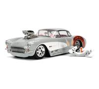 Jada Toys 1:24 Scale Model Car Looney Tunes 1967 Chevy Corvette Bugs Bunny Multi-Colour