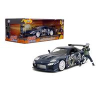 Jada Toys Naruto 1:24 1993 Mazda RX-7 Die-Cast Car & 7.0 cm Kakashi Figure, Toy for Children and Adults