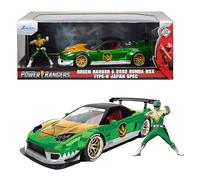 Jada Toys Power Rangers 2002 Honda NSX Type-R Die-cast Toy Car with Die-cast Power Rangers Figure, 1:24 Scale, Green
