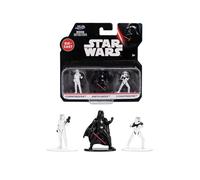 Jada Toys Star Wars Nano Die-Cast Figures Set of 3, Stormtrooper, Darth Vader, Stormtrooper 2.4 cm 1.65 Inches - Multicoloured