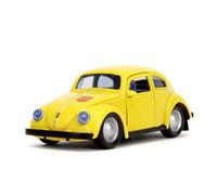 Jada Toys Transformers Bumblebee Car Volkswagen Beetle (14 cm) Metal Film Car with Freewheel and Opening Doors for Fans and Collectors from 8 Years