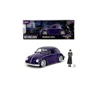 Jada Toys - Wednesday Addams and Thing with Volkswagen Beetle - 1:24 Scale