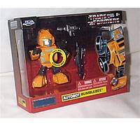 jada TRANSF0RMERS AUT0B0T Bumblebee 4.5 Inch Metal eyes light up Figure