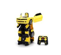 Jada TRANSFORMERS RC CONVERTING BUMBLEBEE Remote Control Car - 30cm long in vehicle mode, standing 35cm Tall autobot form with lights sounds and voice