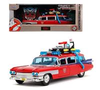 Jada Transformers X Ghostbusters ECTO-1 w/Optimus Prime Livery 1:32 Diecast Car