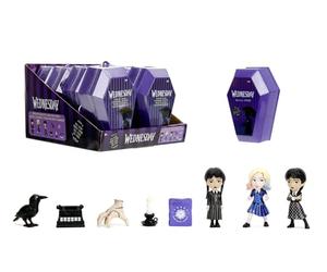 Jada WEDNESDAY 2.5 INCH COFFIN DELUXE BLIND BOX, Display,collect and play toys for Kids and Adults