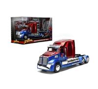 Jada Western Star 57X Truck Tractor Spider-Man Blue and Red Metallic Hollywood Rides Series 1/24 Diecast Model